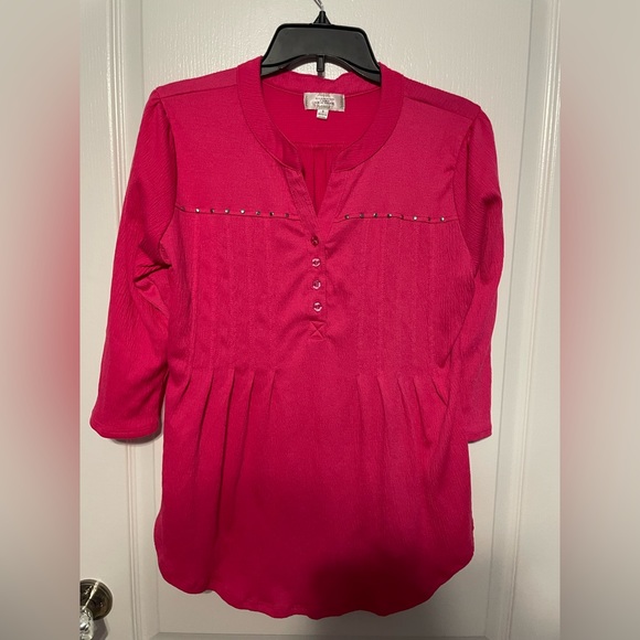 shannon ford new york Tops - Shannon Ford New York hot pink blouse size small